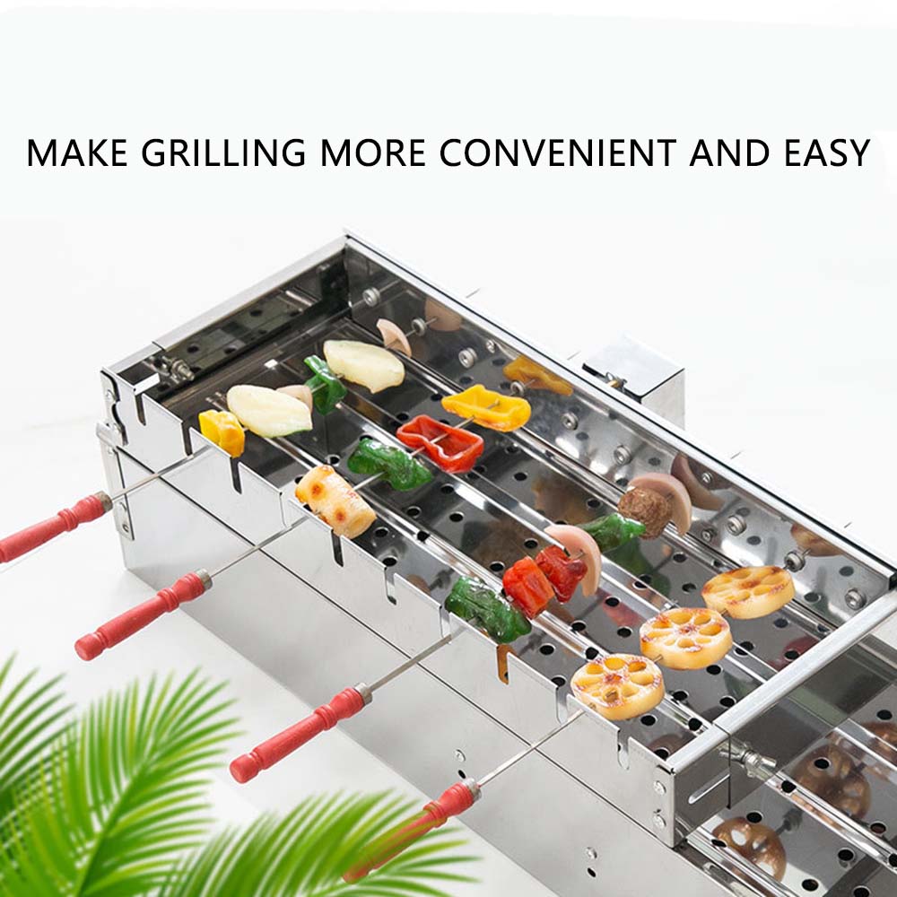 Hot Dog Roller Grill Commercial - 幅調整可能なステンレス製業務用回転グリル機、自動スキュワー式ホットドッグローラー調理器（ケータリング用）