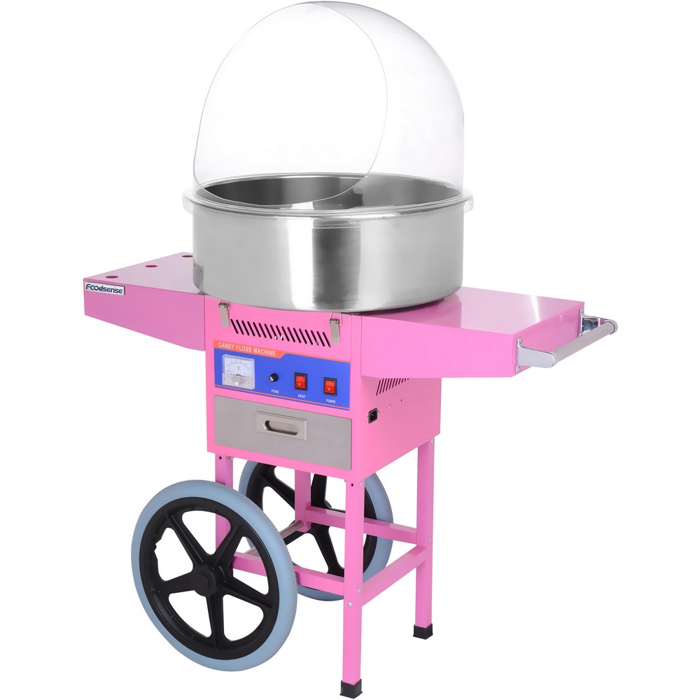 Commercial Cotton Candy Cart - プロ仕様の電動綿菓子製造機（台車付き）