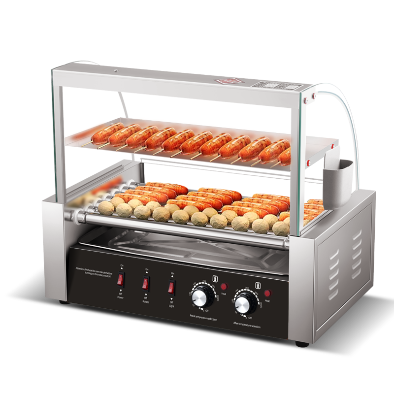 Hot Dog Roller Grill Commercial - 業務用ホットドッグマシン、効率的なソーセージ焼き用ホットドッグローラー