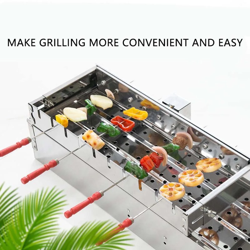 業務用ステンレス製グリル串全自動バーベキュー回転機 幅調整可 - Hot Dog Roller Grill Commercial のレビューと価格