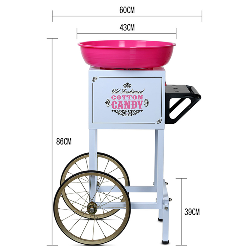 綿菓子機ハイパワー商業ファンシー電気移動ストールカートカラー - Commercial Cotton Candy Cart のレビューと価格