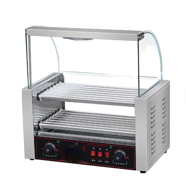 業務用7連ソーセージ焼き機、ステンレス製ホットドッグローラー - Hot Dog Roller Grill Commercial のレビューと価格