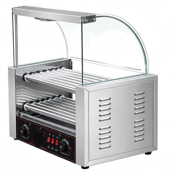 業務用7連ソーセージ焼き機、ステンレス製ホットドッグローラー - Hot Dog Roller Grill Commercial のレビューと価格