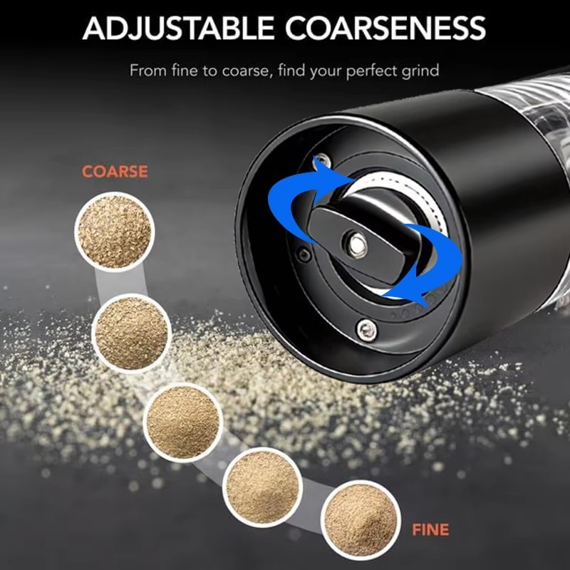 1個/2個入り ミニUSB充電式自動ペッパーミル 調整可能な - Popcorn Seasoning Salt Butter のレビューと価格