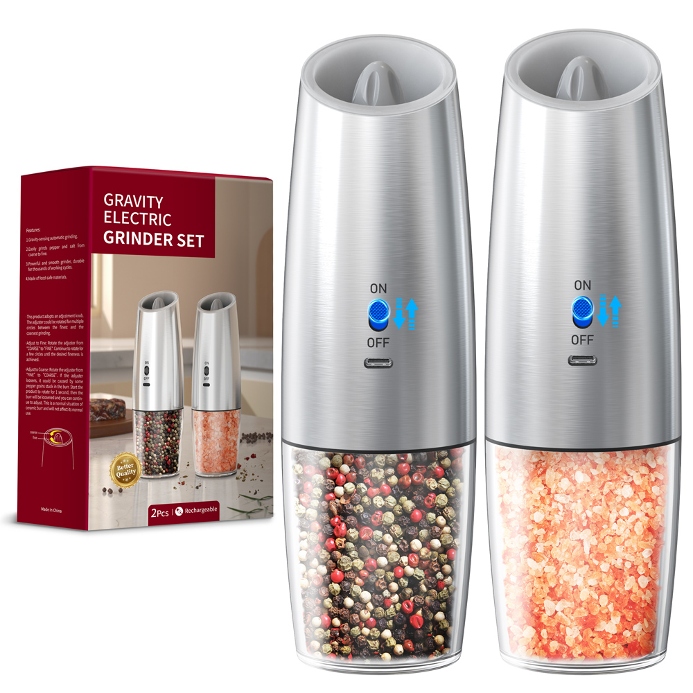 1個/2個入り ミニUSB充電式自動ペッパーグラインダー 粗 - Popcorn Seasoning Salt Butter のレビューと価格