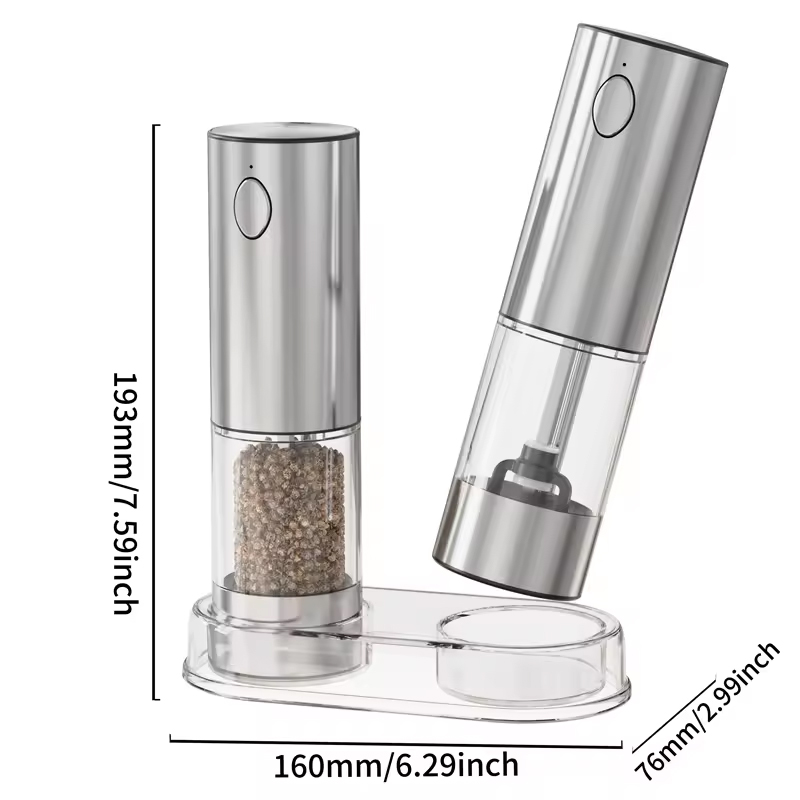 USB充電式自動ペッパーグラインダーソルトアンドペッパーミル - Popcorn Seasoning Salt Butter のレビューと価格