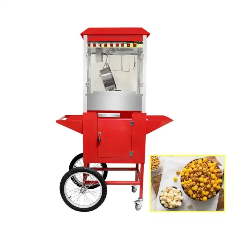 業務用ポップコーンマシン、8オンスケトル、カート付き、ステン - Commercial Popcorn Machine 8Oz Kettle のレビューと価格