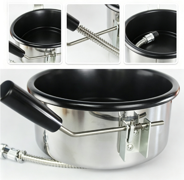 8オンスのポップコーン用ケトル鍋。焦げ付き防止加工が施されて - Commercial Popcorn Machine 8Oz Kettle のレビューと価格