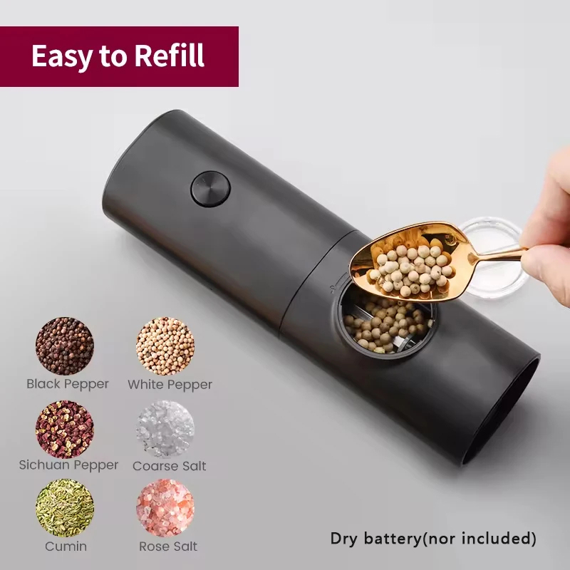 電動自動塩コショウグラインダーセット LEDライト付きグライ - Popcorn Seasoning Salt Butter のレビューと価格