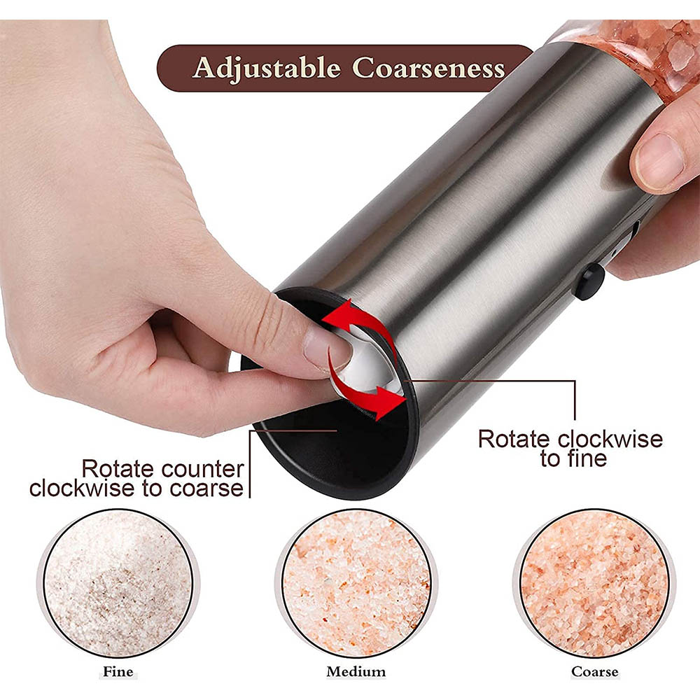 電気ソルトアンドペッパーグラインダーセット USB 充電式電 - Popcorn Seasoning Salt Butter のレビューと価格