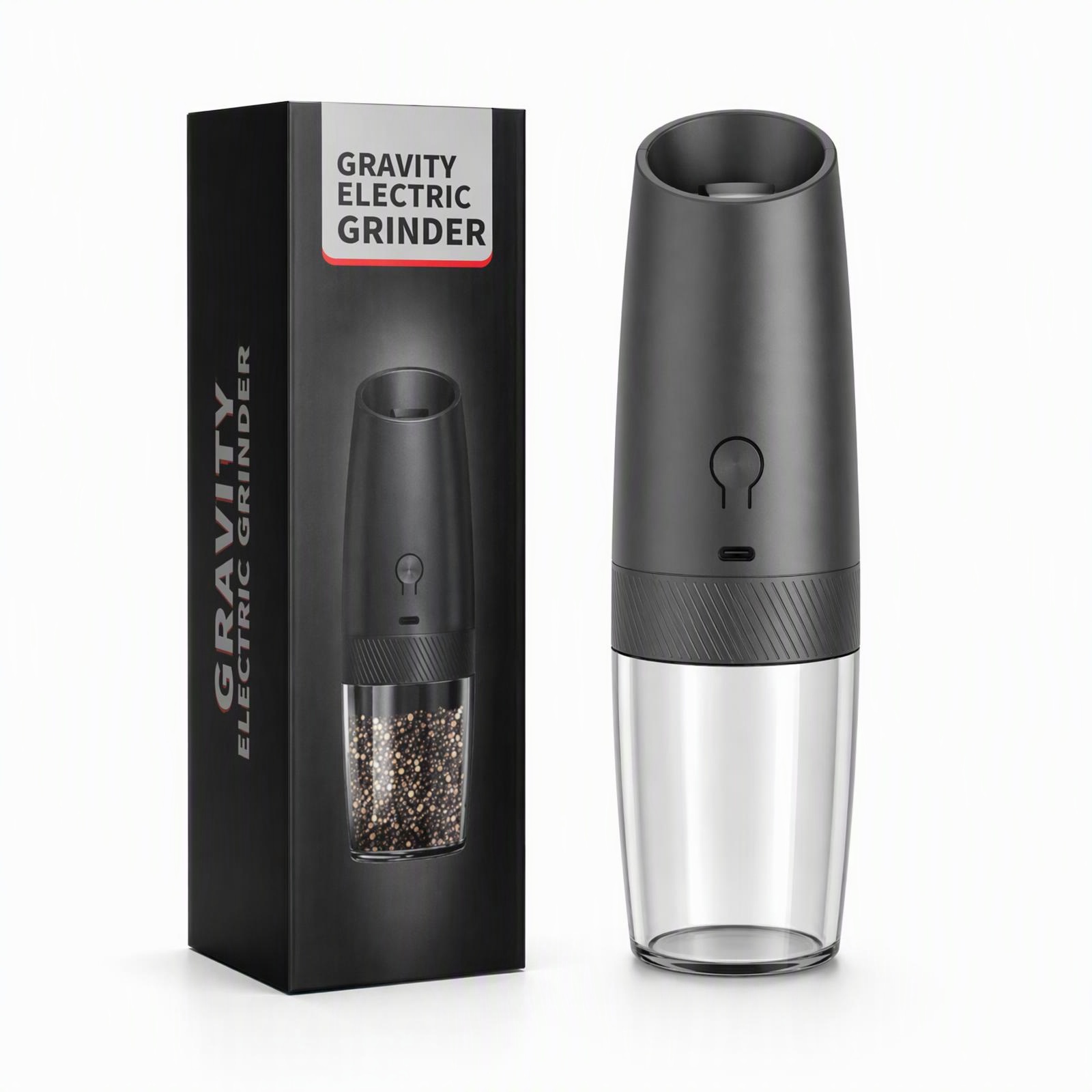 電動式自動重力感知塩コショウミルセット。Type-C充電式。 - Popcorn Seasoning Salt Butter のレビューと価格