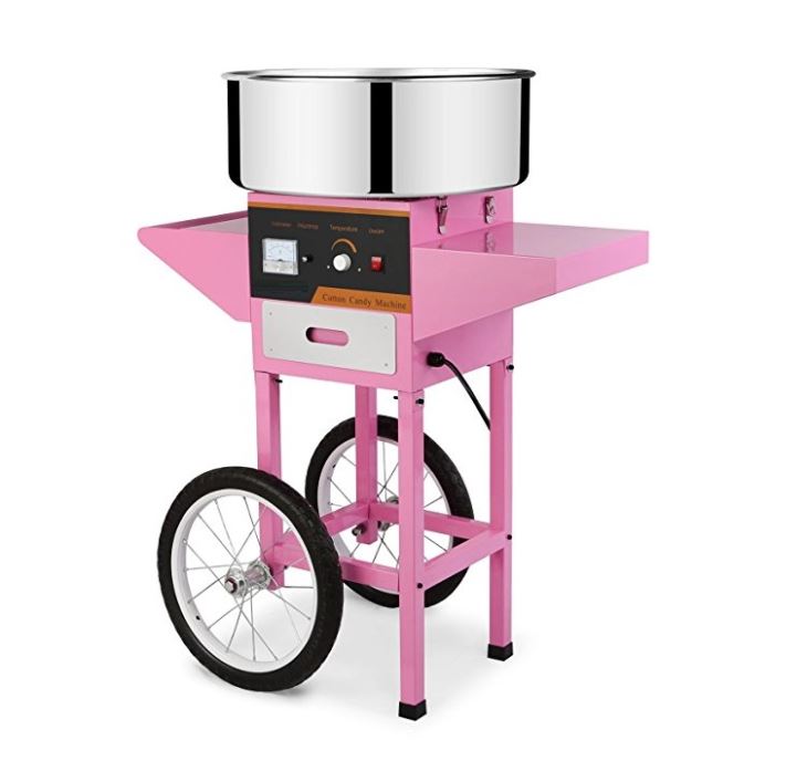 工場直送の業務用綿菓子機。カート付き、電動式。軽量でカスタマ - Commercial Cotton Candy Cart のレビューと価格