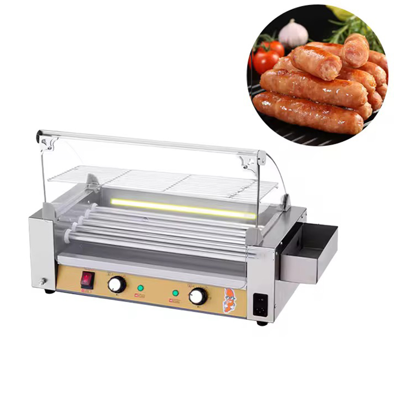 業務用電気ホットドッググリルマシン 5ローラー ステンレス製 - Hot Dog Roller Grill Commercial のレビューと価格