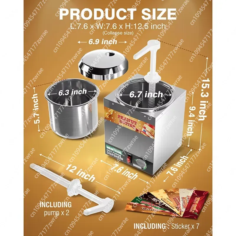 業務用2.8クォート電気式ホットチョコレート＆ソースディスペ - Commercial Nacho Cheese Warmer Dispenser のレビューと価格