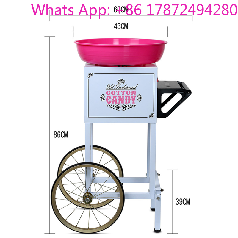 綿菓子製造機 高出力 業務用 高級電動移動販売カート カラフ - Commercial Cotton Candy Cart のレビューと価格
