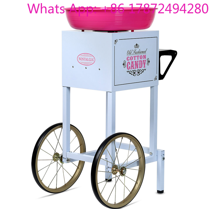綿菓子製造機 高出力 業務用 高級電動移動販売カート カラフ - Commercial Cotton Candy Cart のレビューと価格