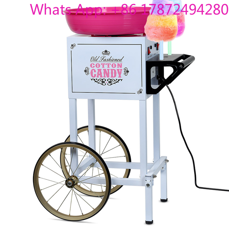 綿菓子製造機 高出力 業務用 高級電動移動販売カート カラフ - Commercial Cotton Candy Cart のレビューと価格